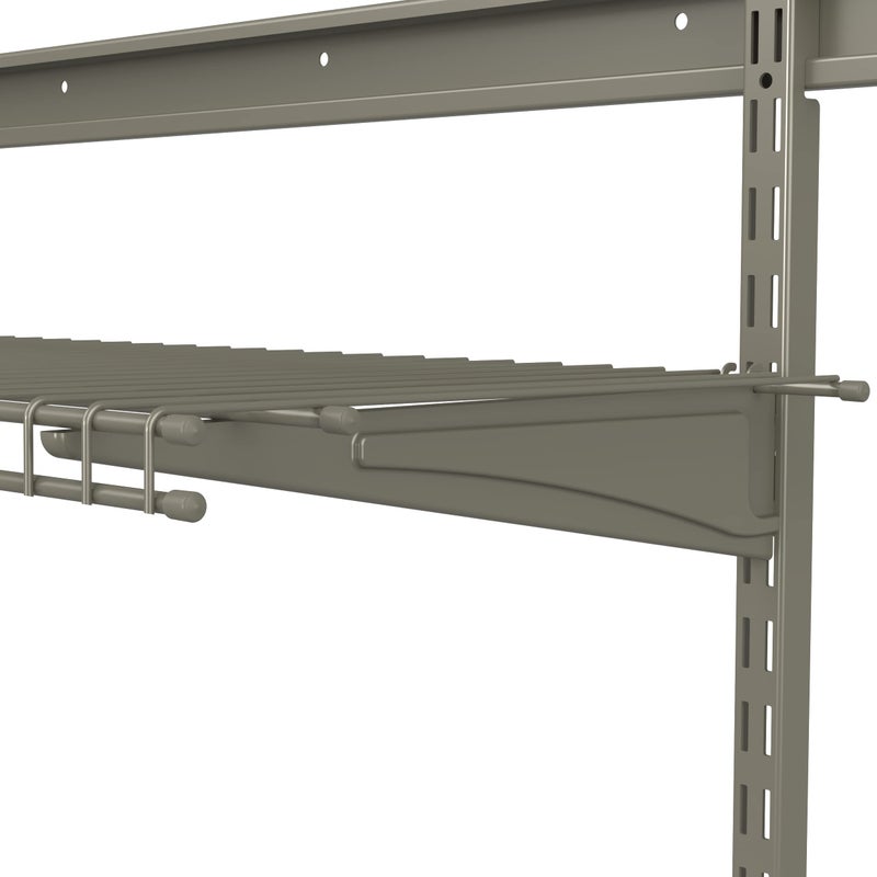 ClosetMaid ShelfTrack Shelf Bracket for 12 in. Deep Wire Shelving, for Adjustable Closet Systems, 1-Pack, Nickel - Image 3